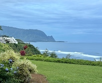 Great view of the mountains and Hanalei Bay.