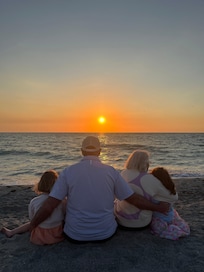 Beautiful beach very close by. Feed the kids early then head down for sunset