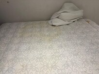Soiled mattress. You can tell it’s not new