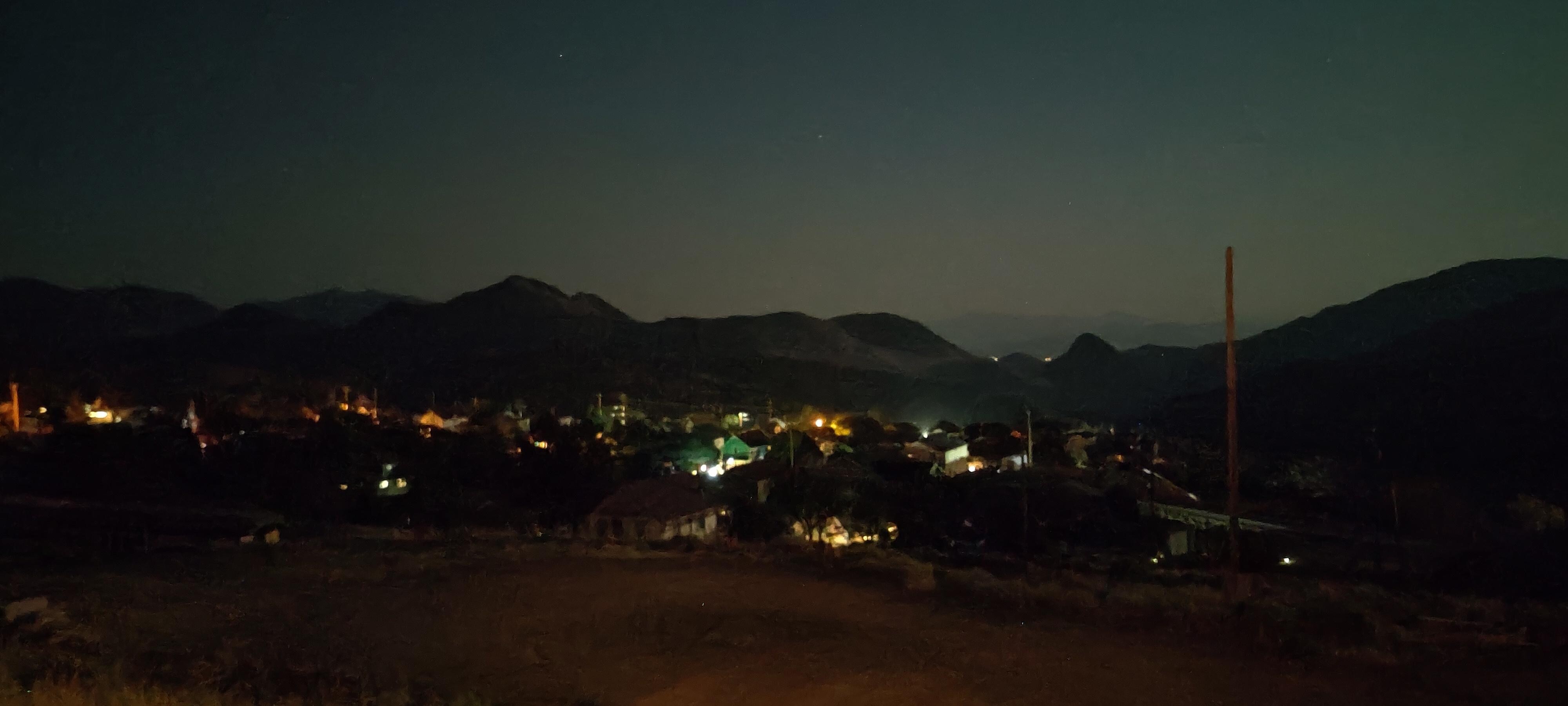 View from the gazebo at night.