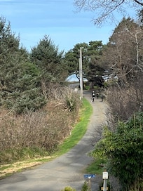 View from the main floor balcony.