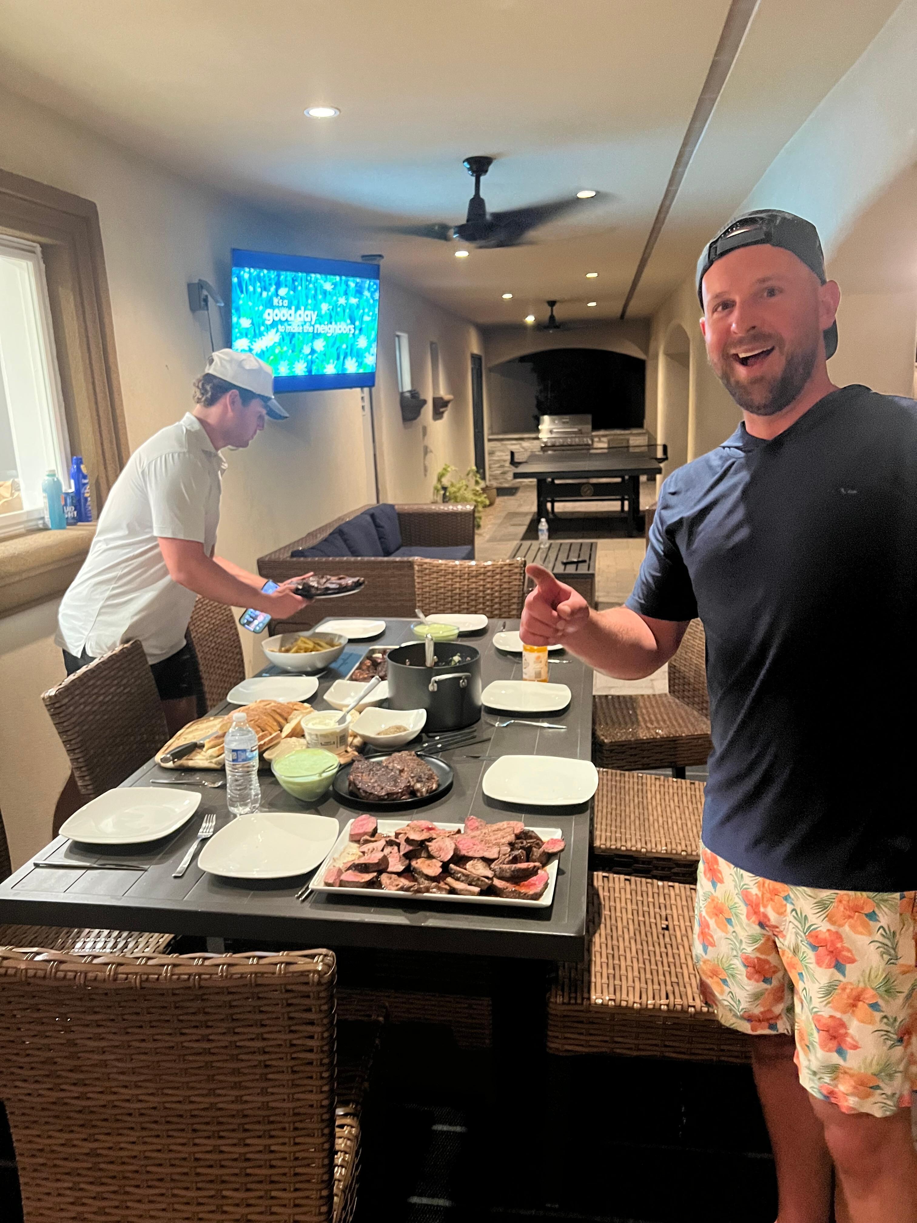 Big dinner at the house 