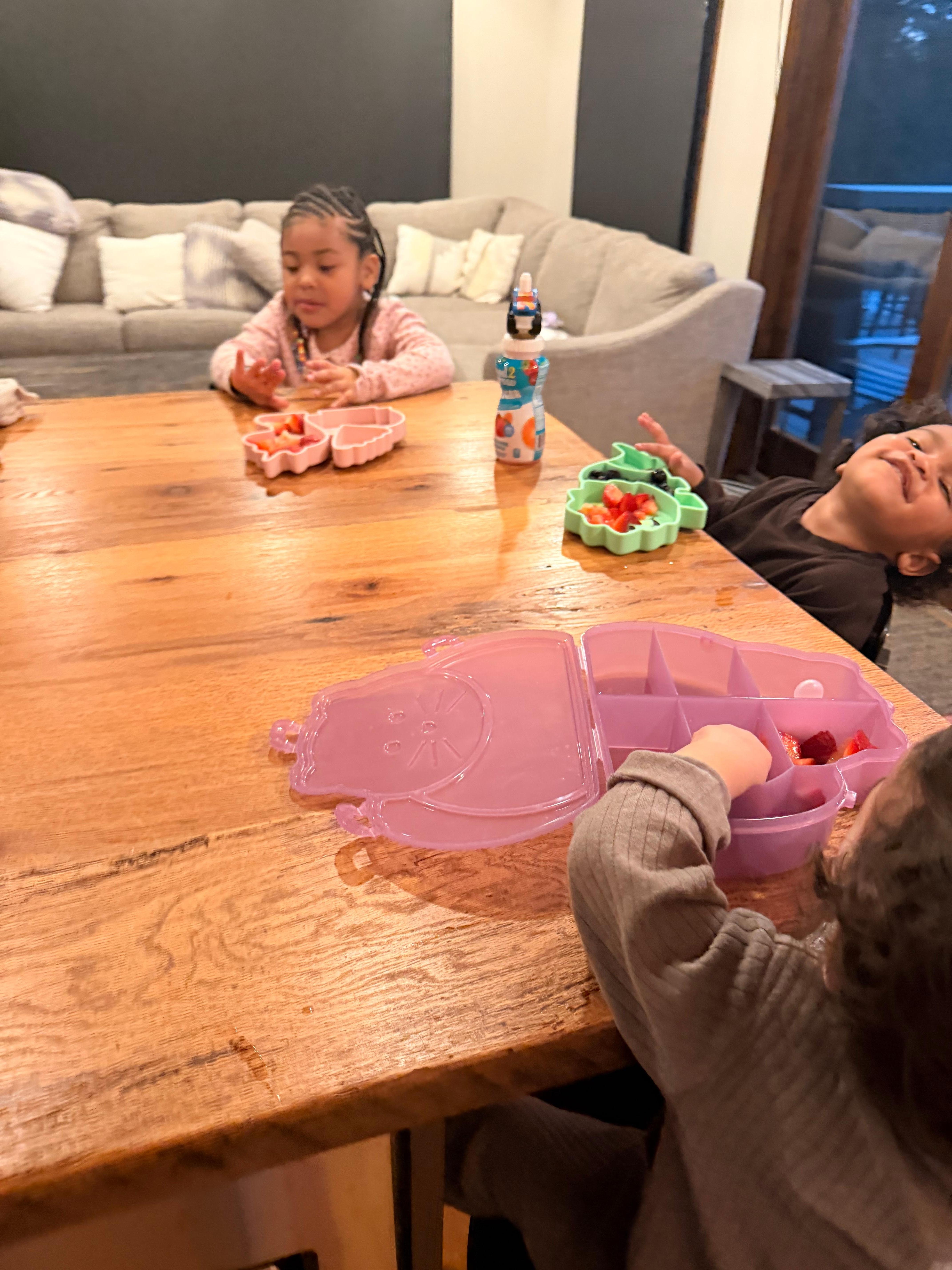 Grandkids enjoying breakfast 