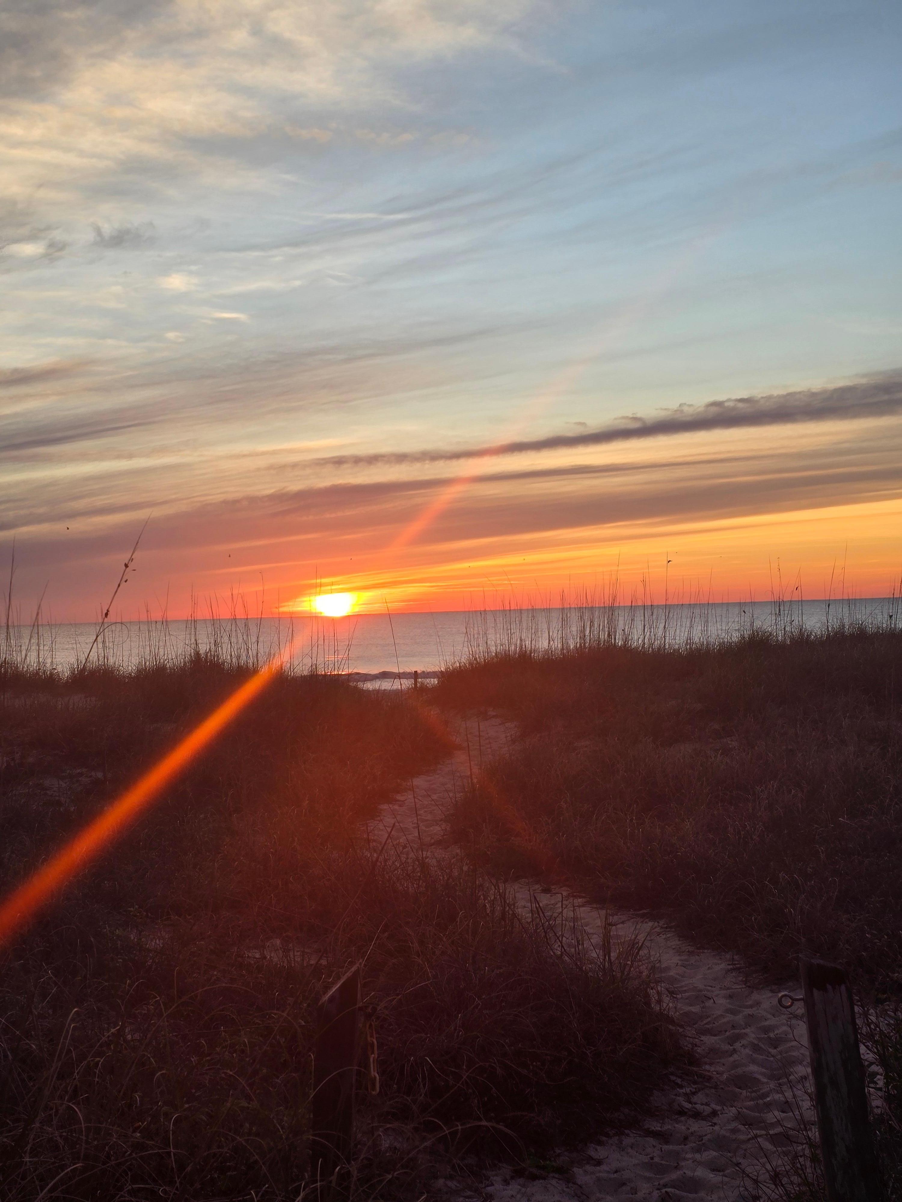 Gorgeous Sunrise almost every morning.... view from backdoor.
