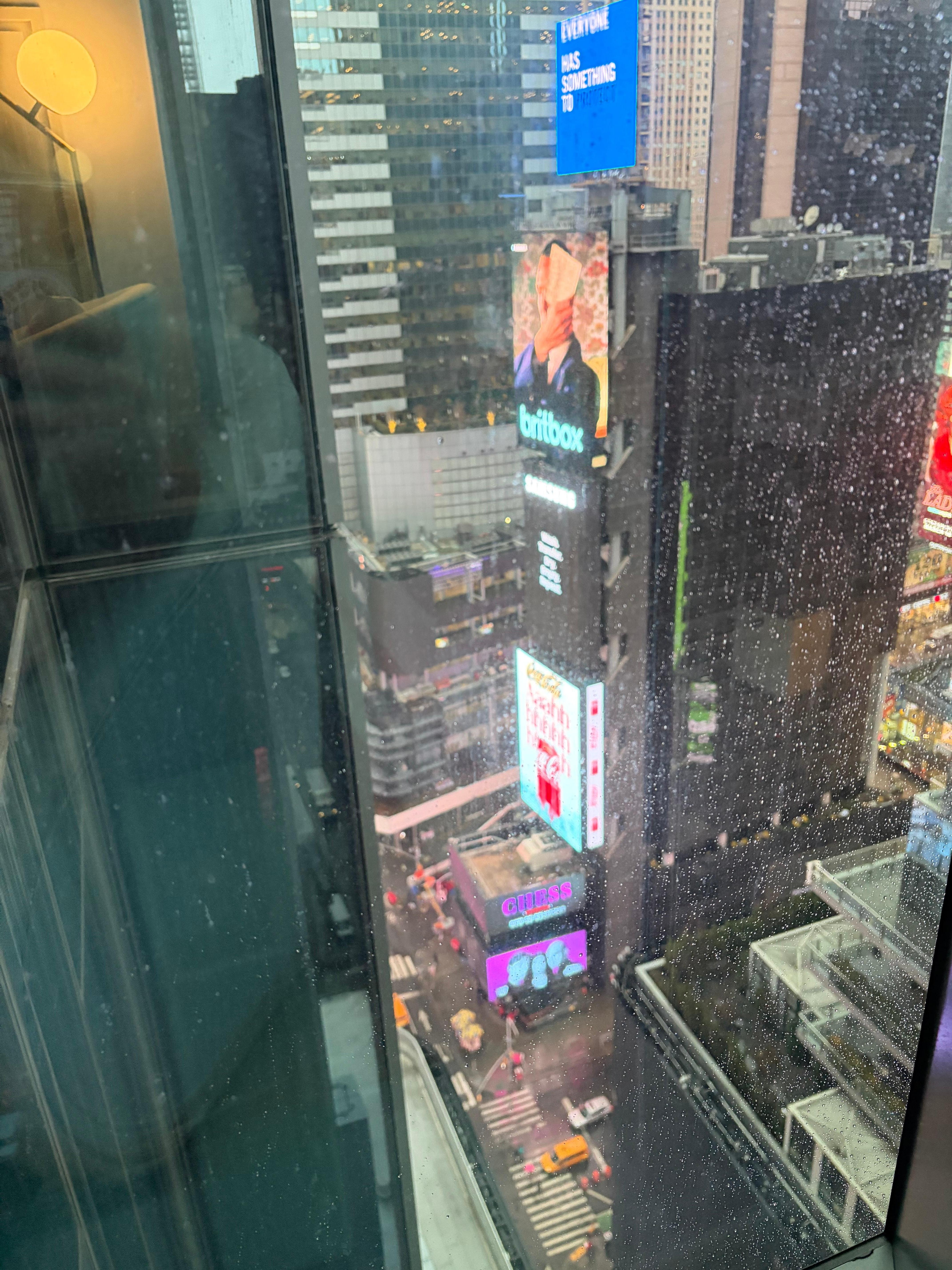 Times Square from our window 