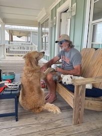 Chilling on the deck!