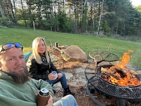 Relaxing at the firepit