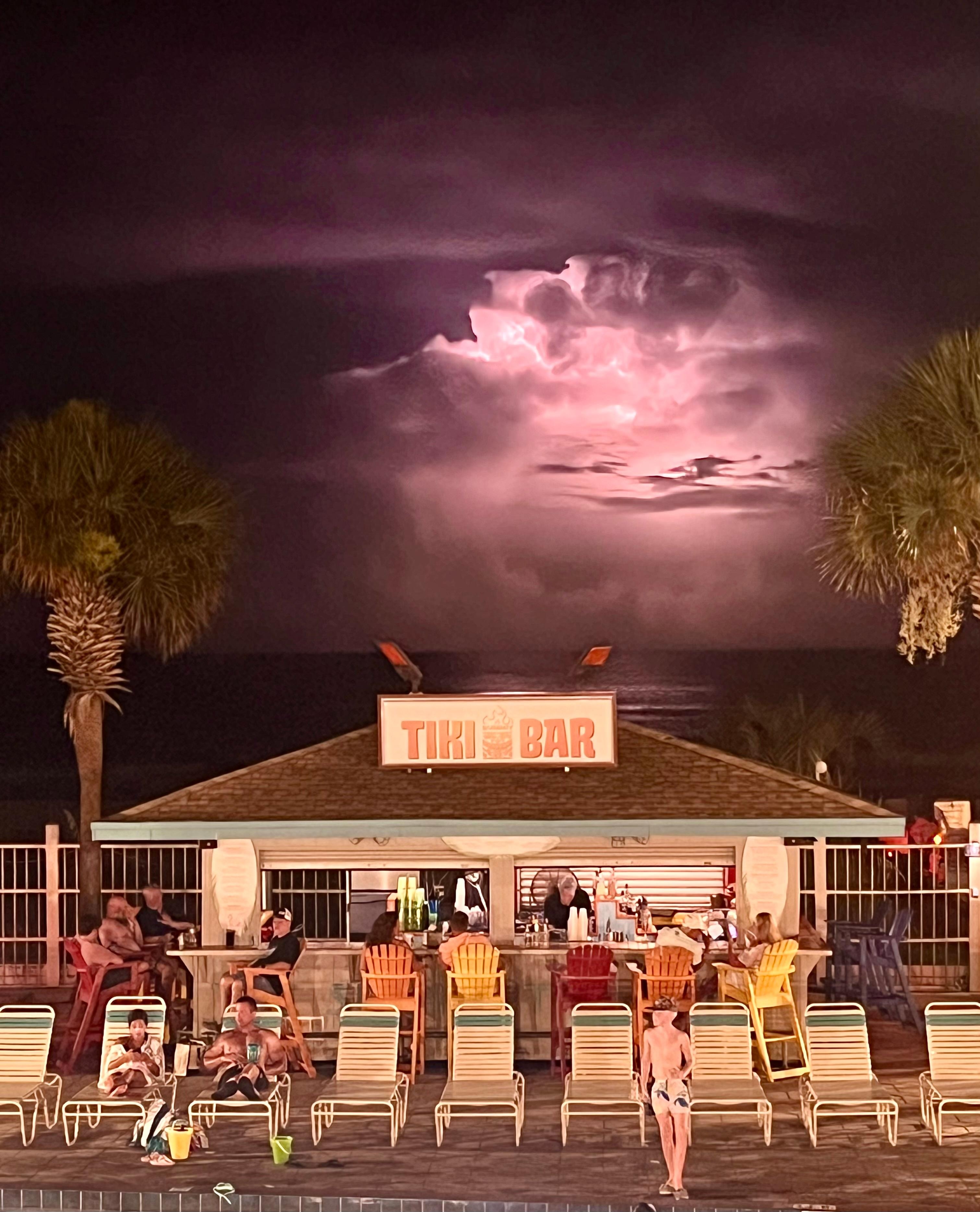 We had an amazing lightning show off the balcony!
