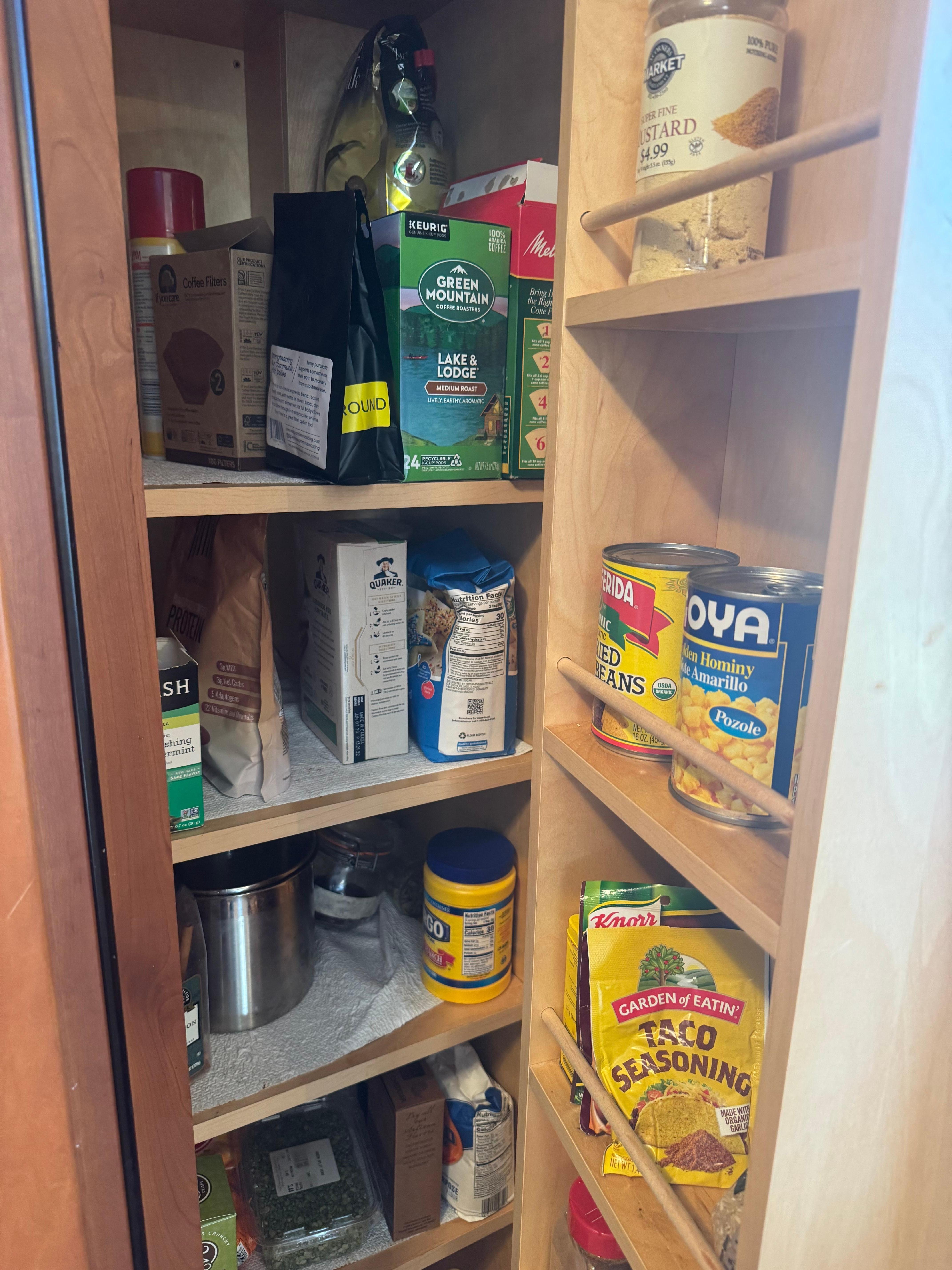 No where to put our supplies 