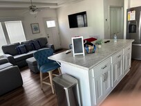 Open kitchen and living area was perfect for our stay!