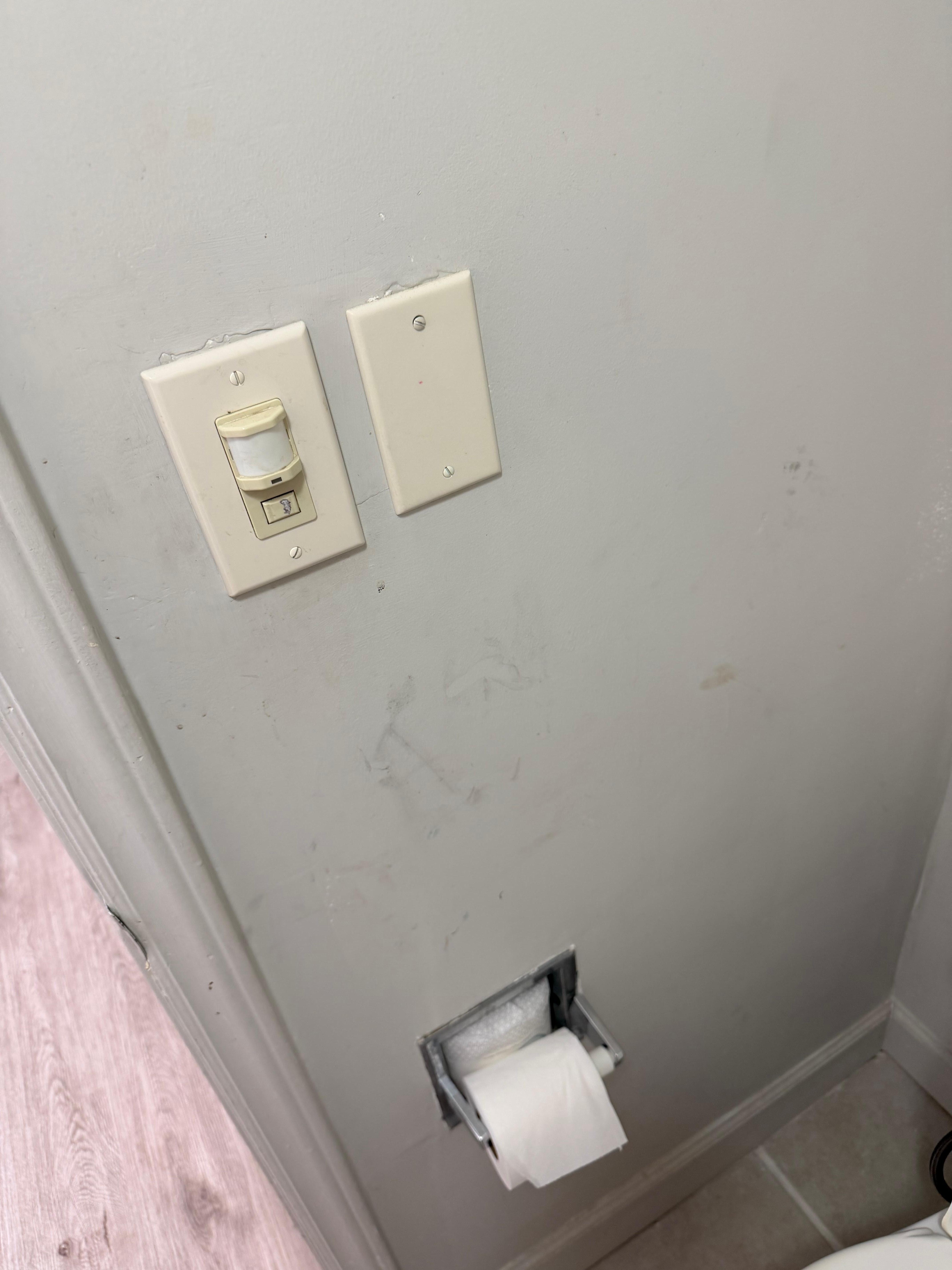 The walls were very dirty. 