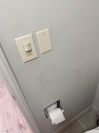 The walls were very dirty.