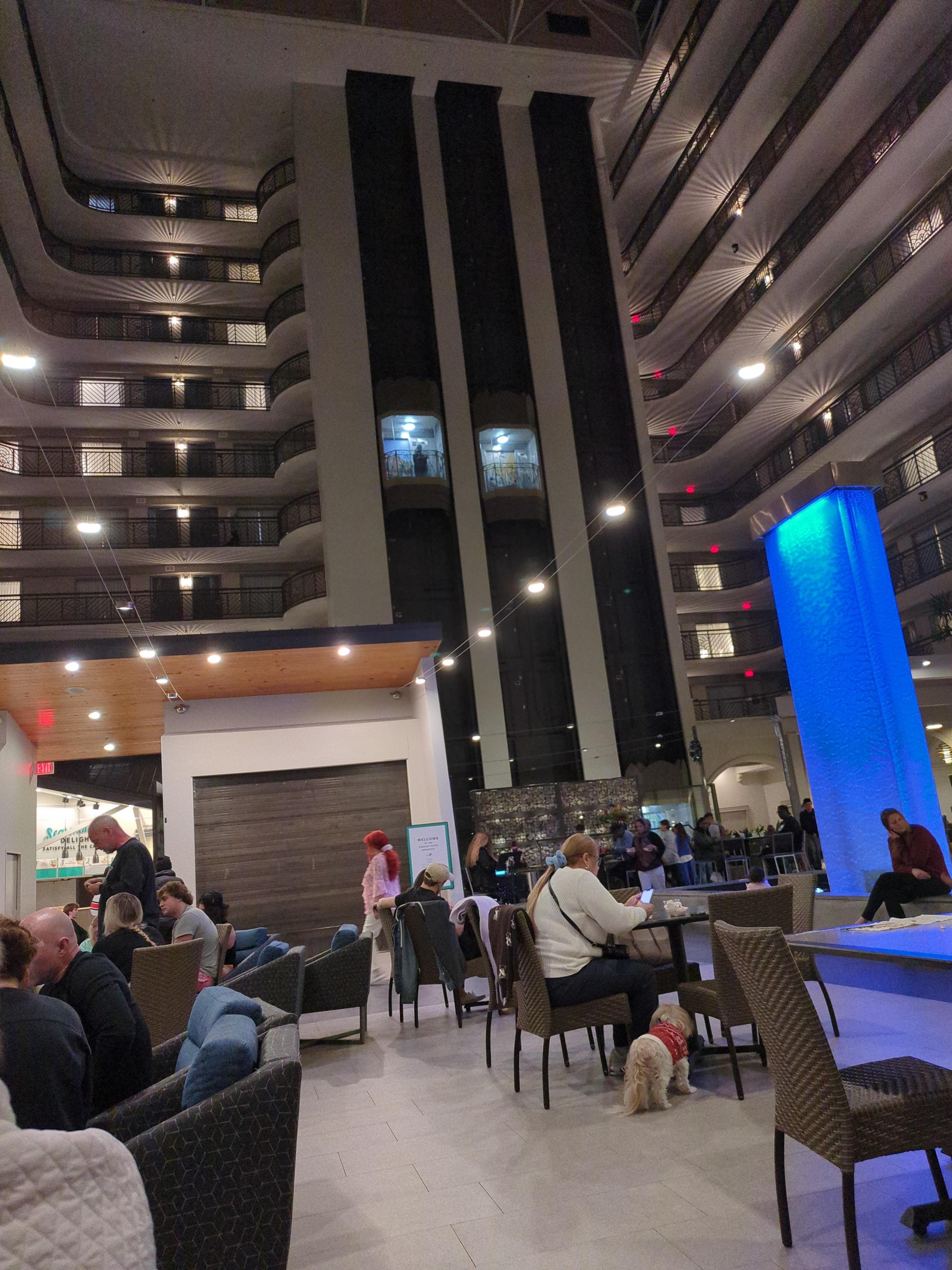 A nice central lobby area with ample seating.