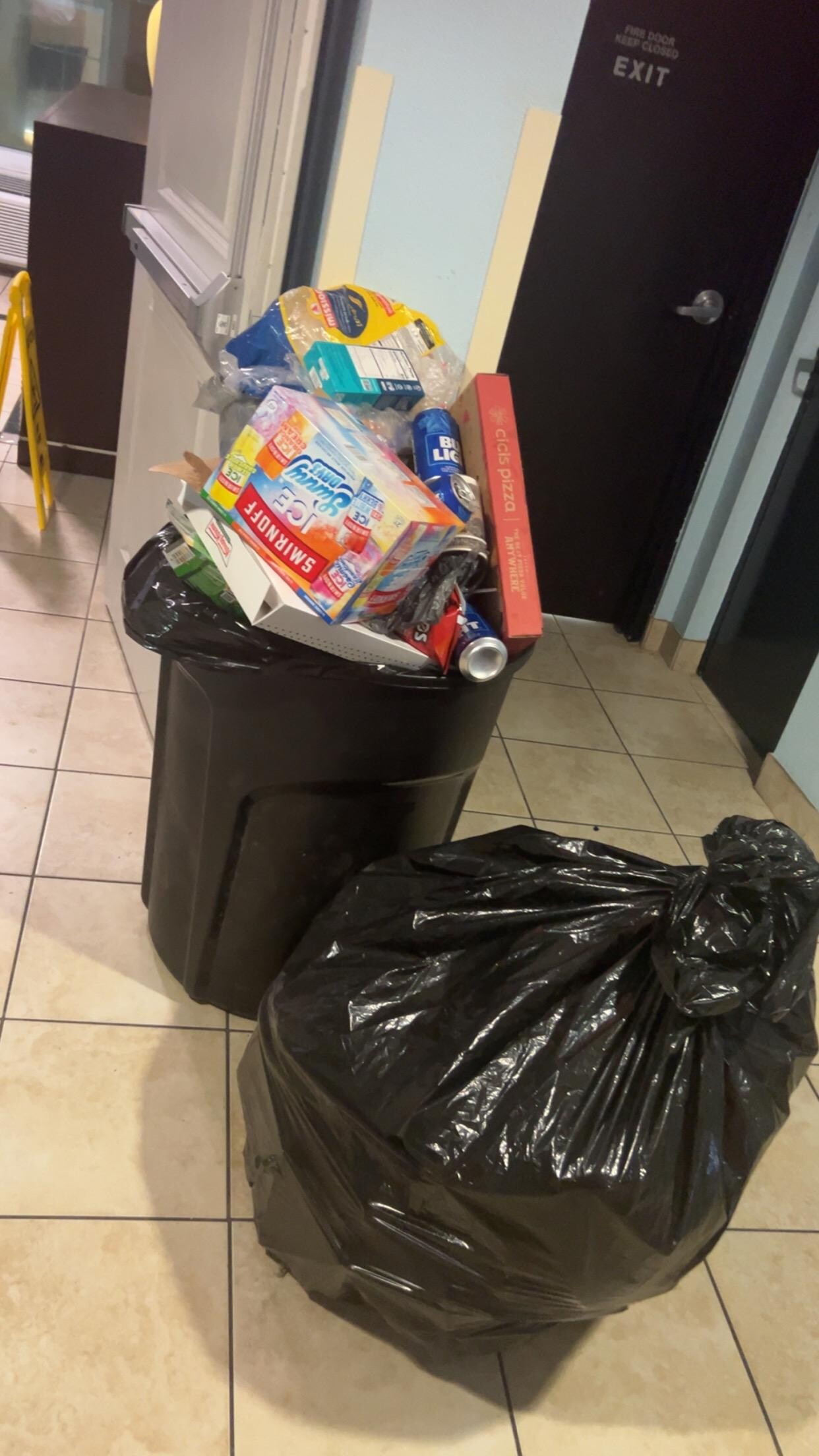 Trash outside my room 