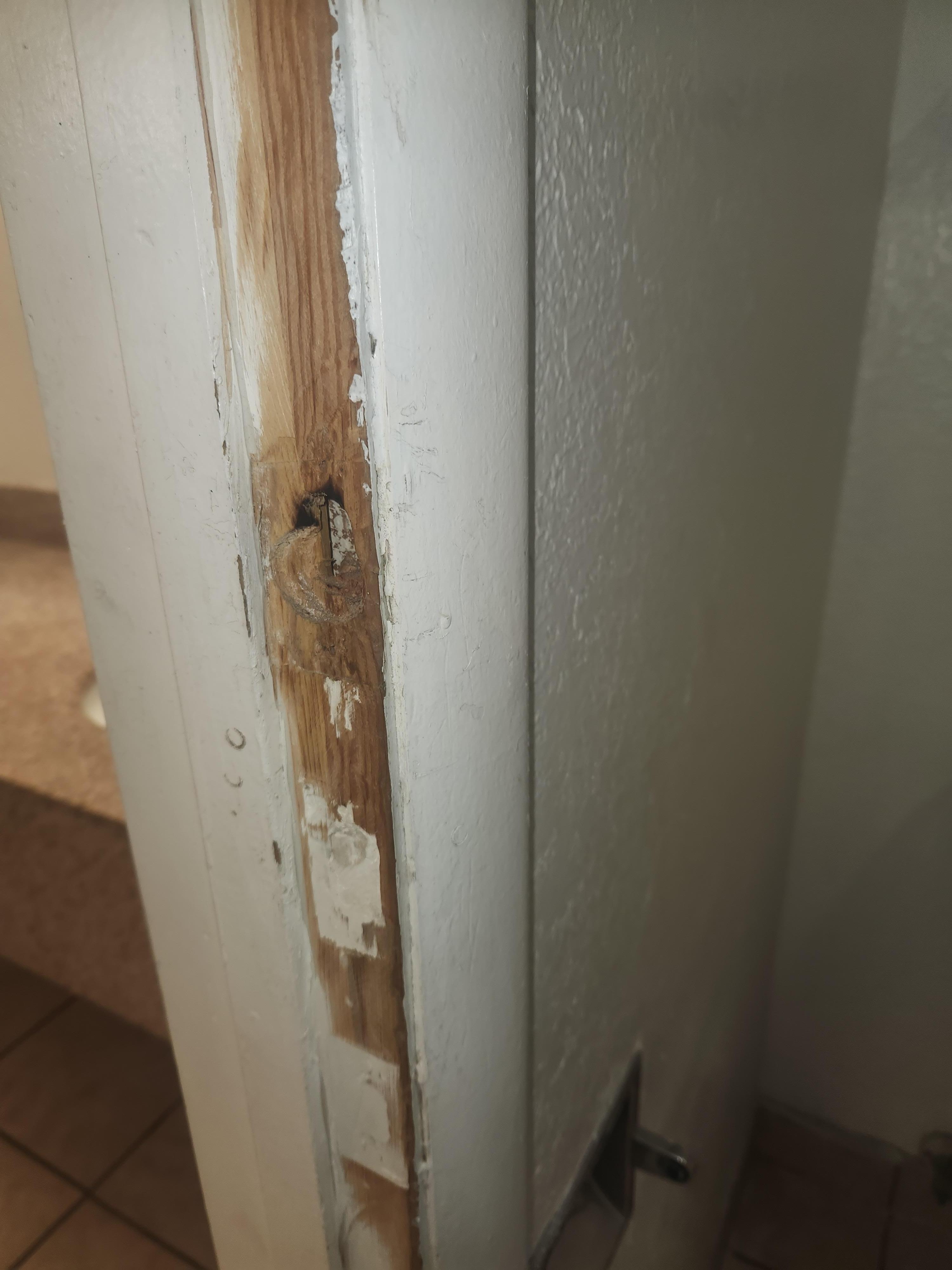 No paint or door latch striker plate