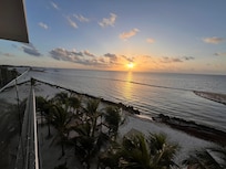 Sunrise from our balcony.