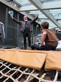 Pappan är tillbaka efter en härlig cykeltur med era cyklar.