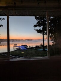 Morning sunrise from sunroom