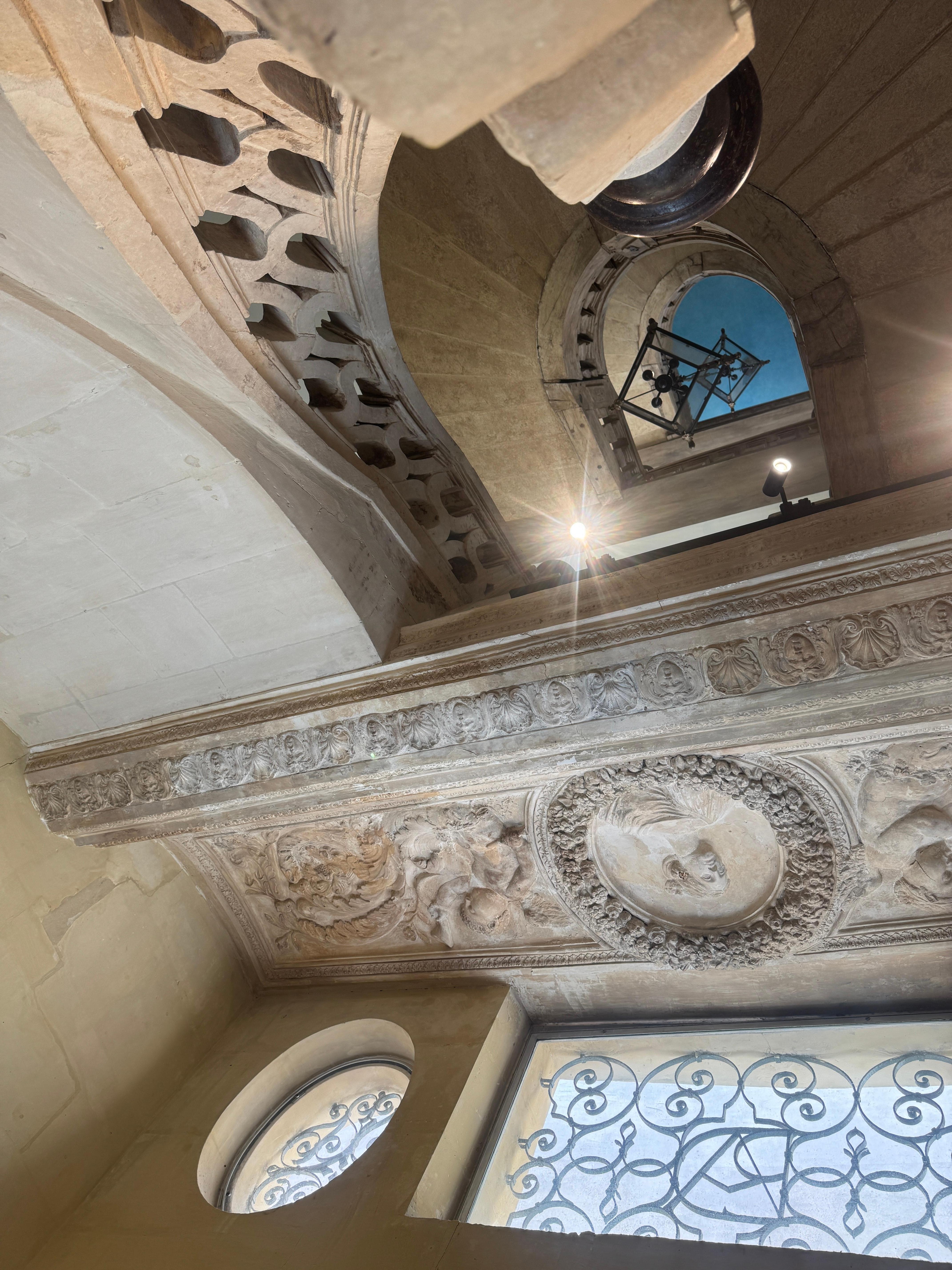 Beautiful lobby staircase.