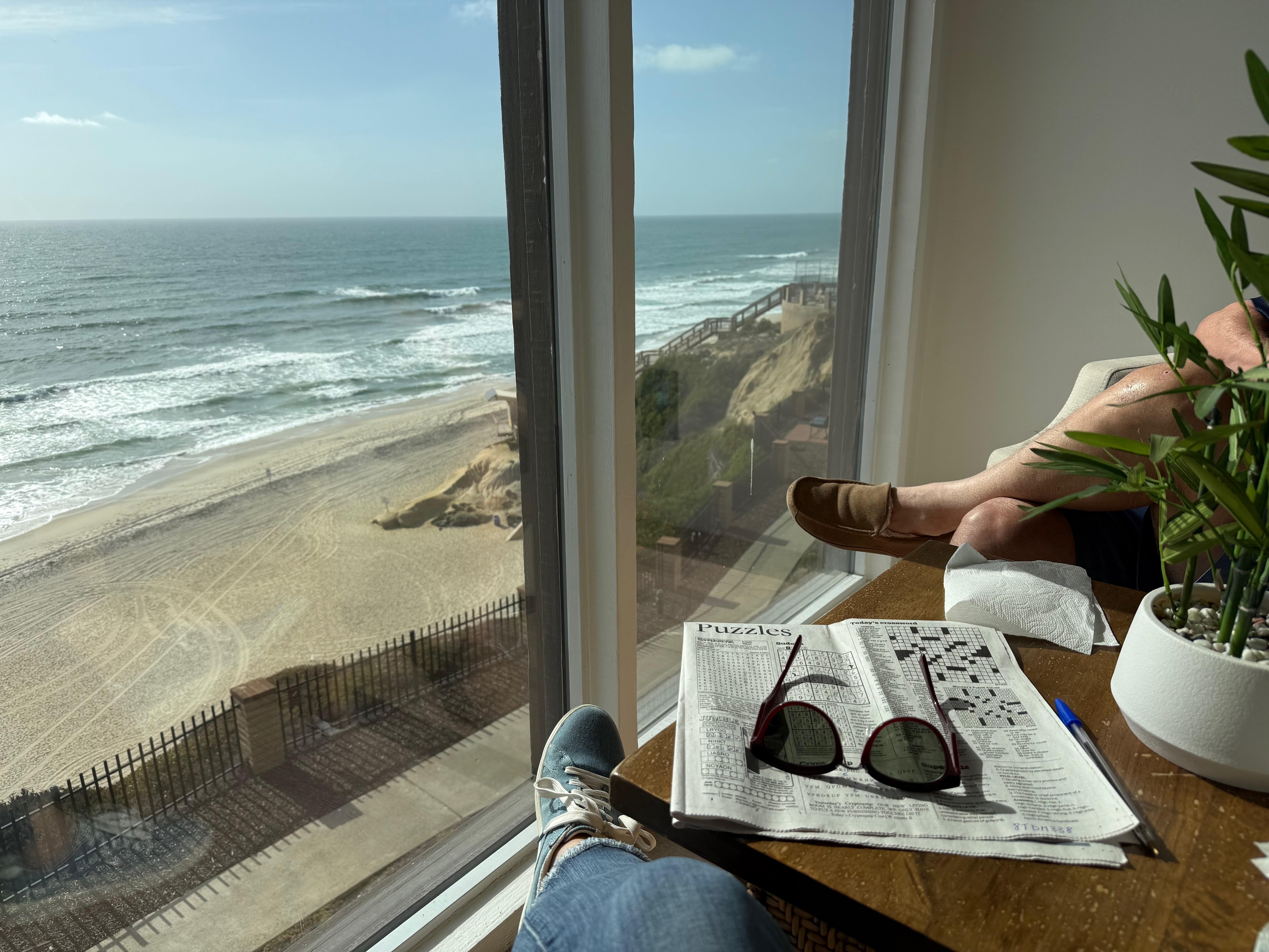 Enjoying the spectacular view. 