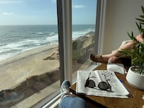 Enjoying the spectacular view.