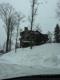 View driving up to condo