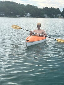 I had forgotten our inflatable rafts at home. This was even better!