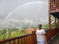 The rainbow on the morning of our departure.😍