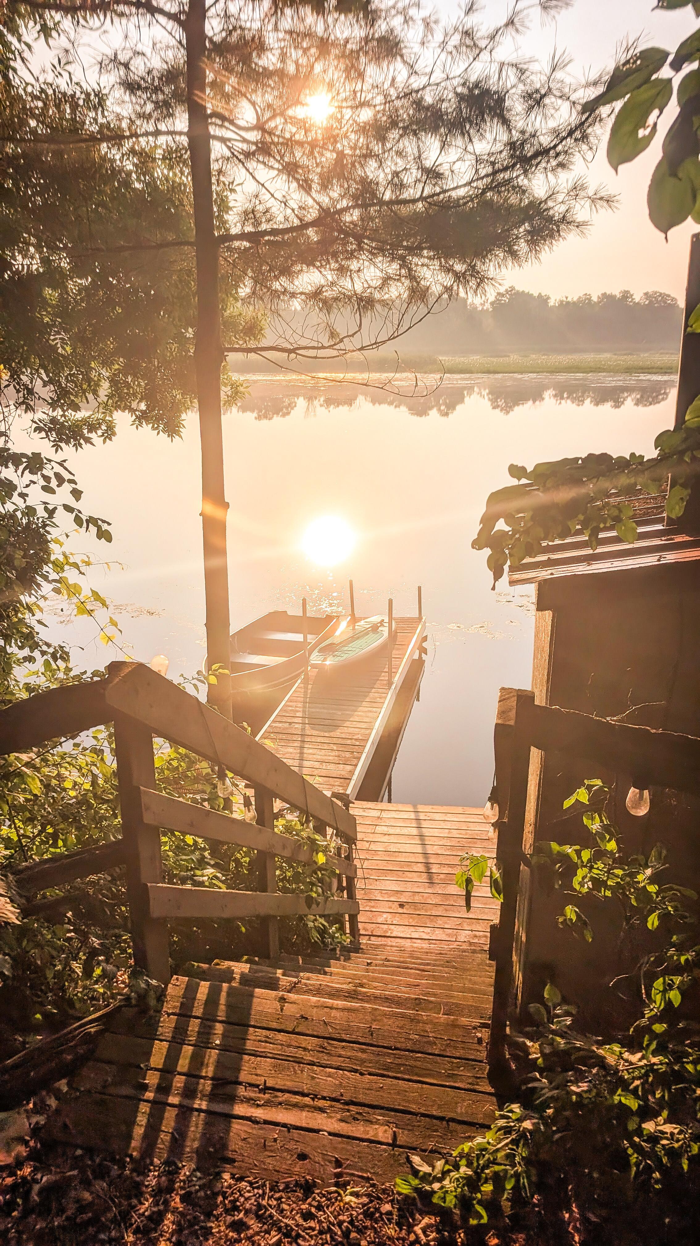 Dock and a great place to sit and watch the sun rise.