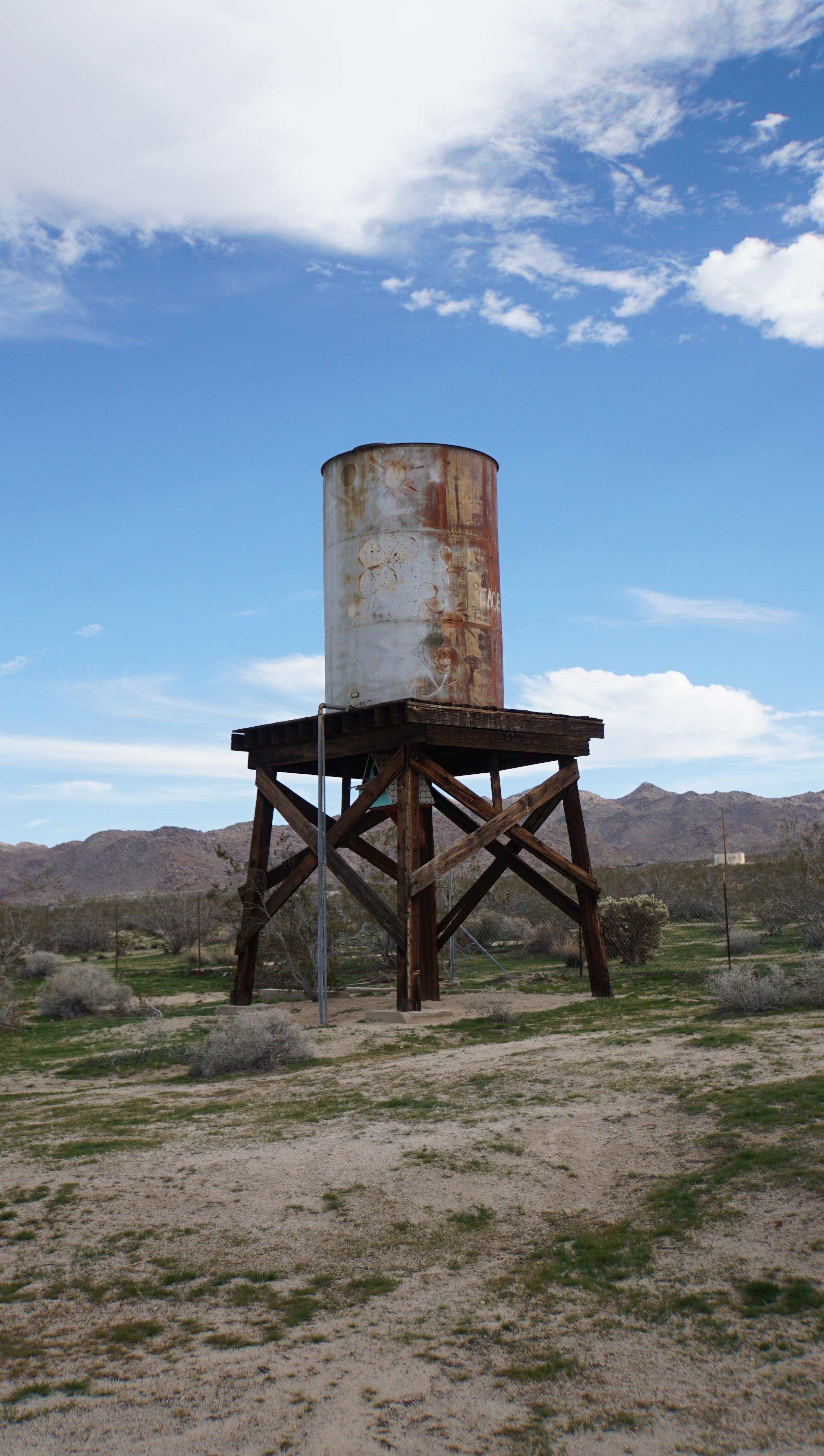 Backyard water tower.