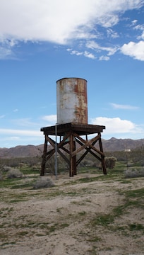 Backyard water tower.