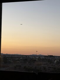 Room’s view of plane taking off