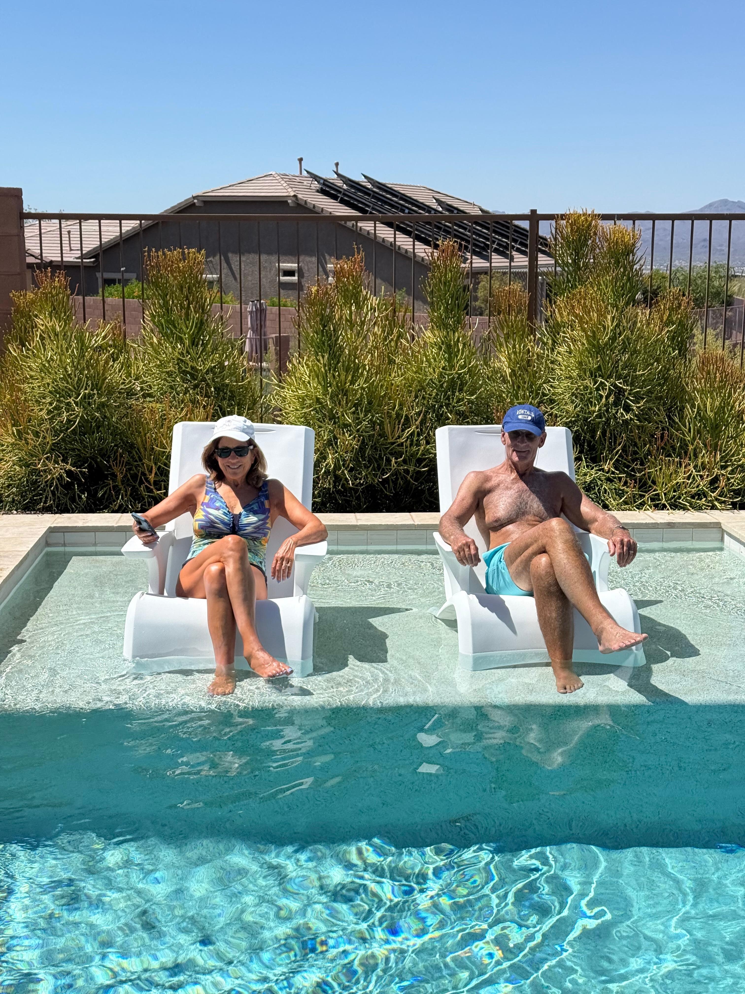 The pool was so relaxing. A shaded area with comfortable seating as well. 