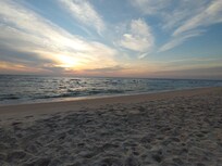 This beautiful beach is directly across the street from the property.