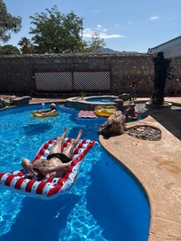 Family fun in the pool