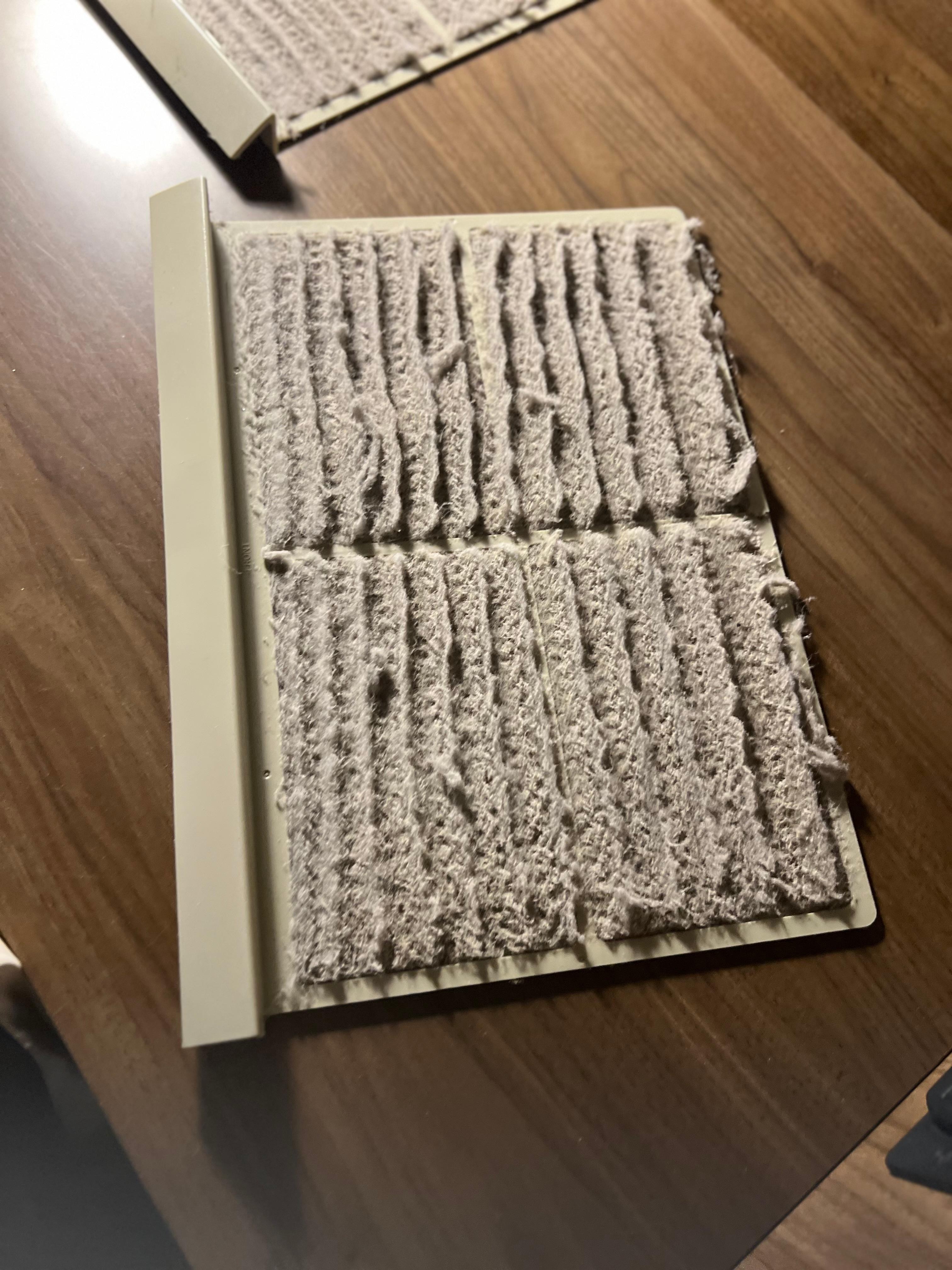 1st HVAC filter from our room