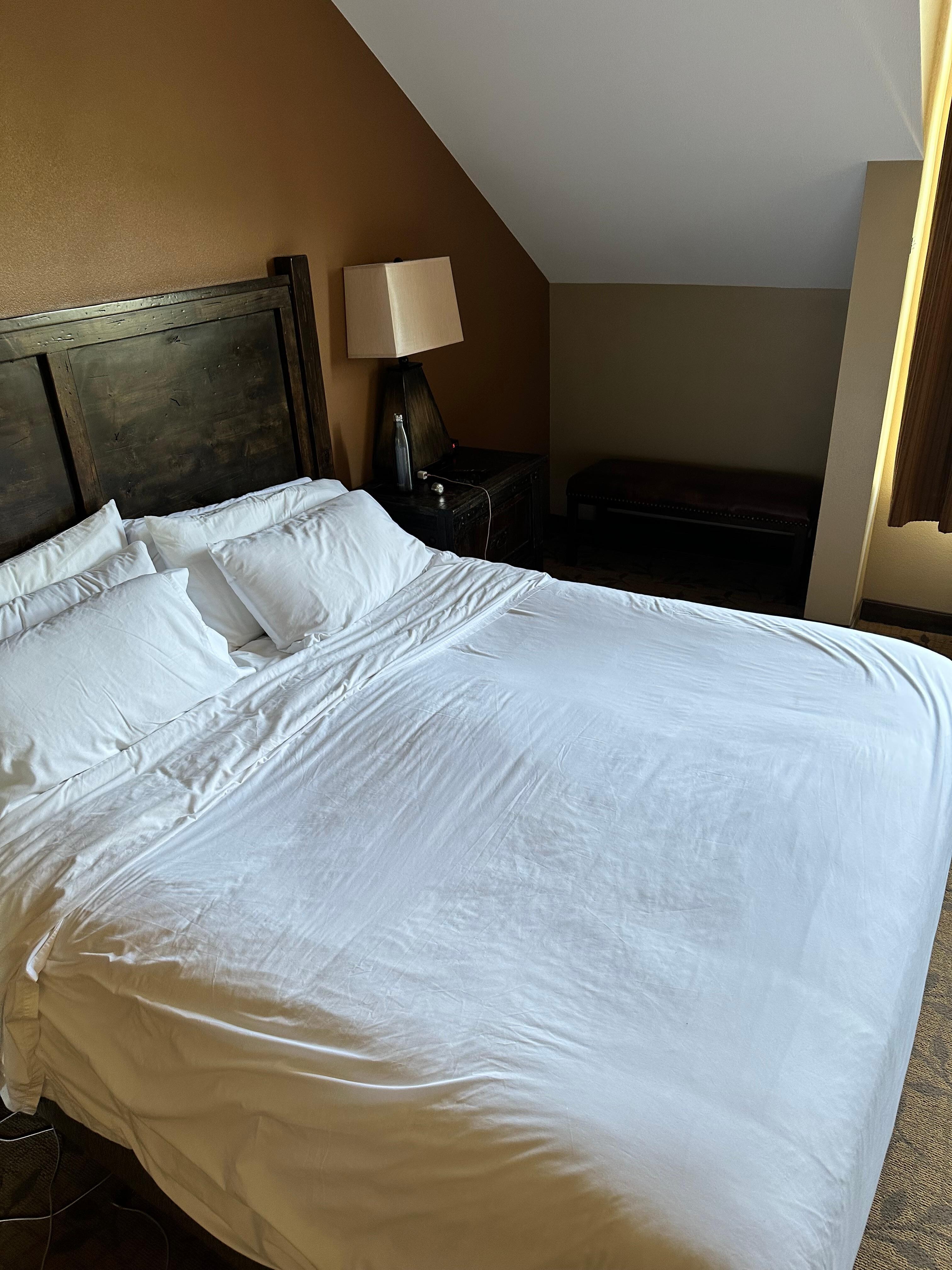 Uncomfortable bed complete with center island