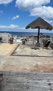 Up at roof terrace