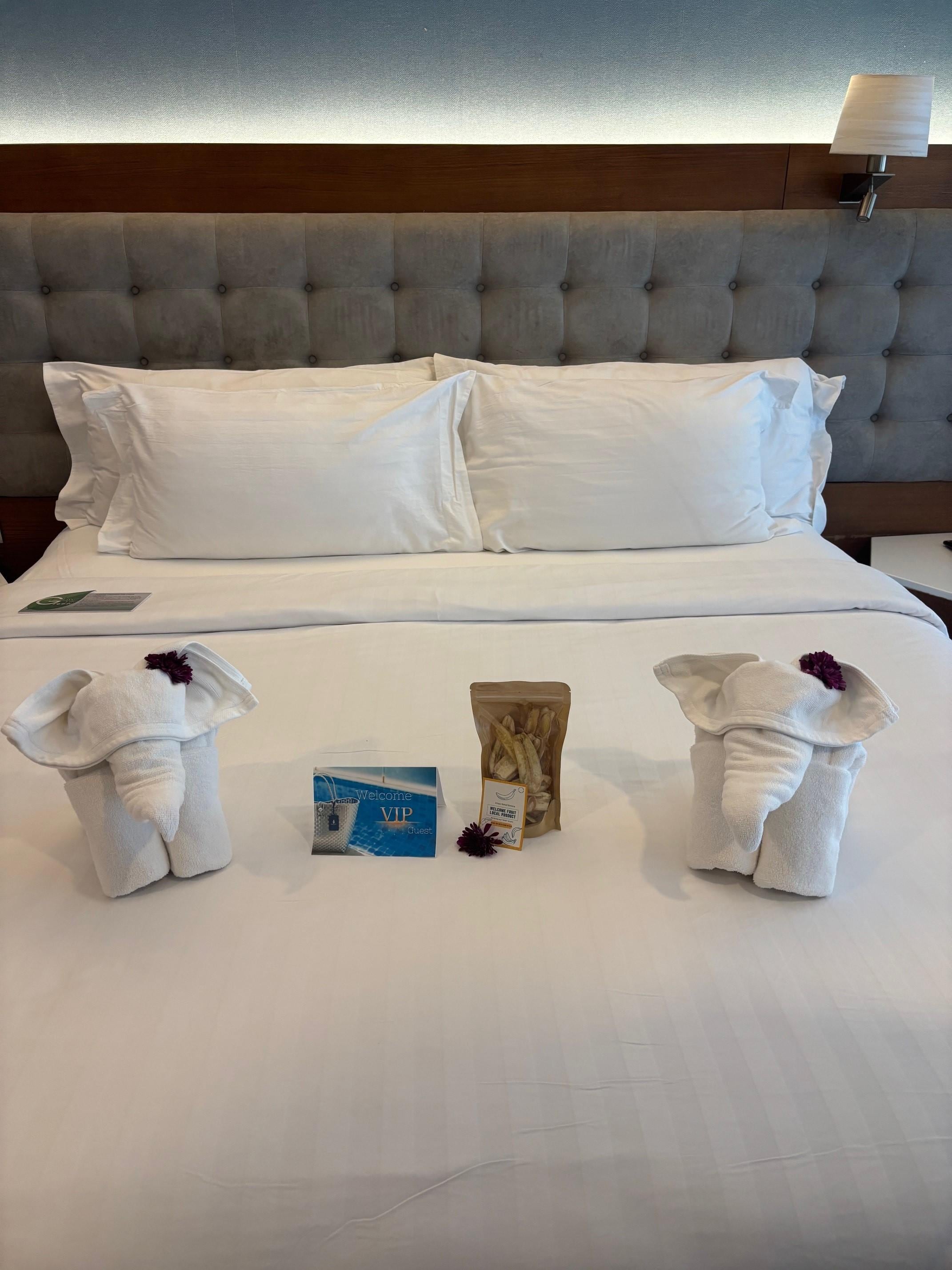 Blue hotel room