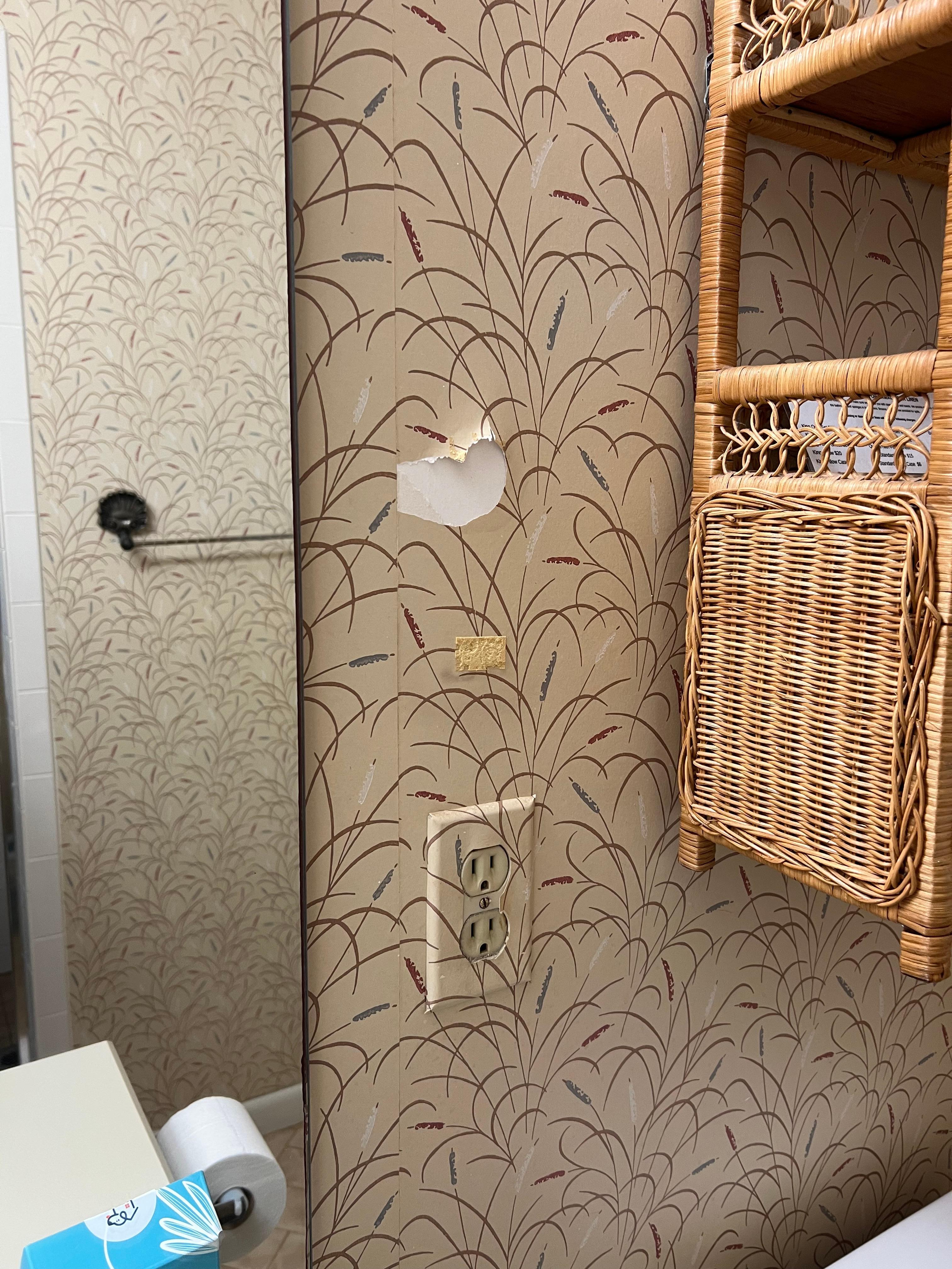 Holes in wallpaper