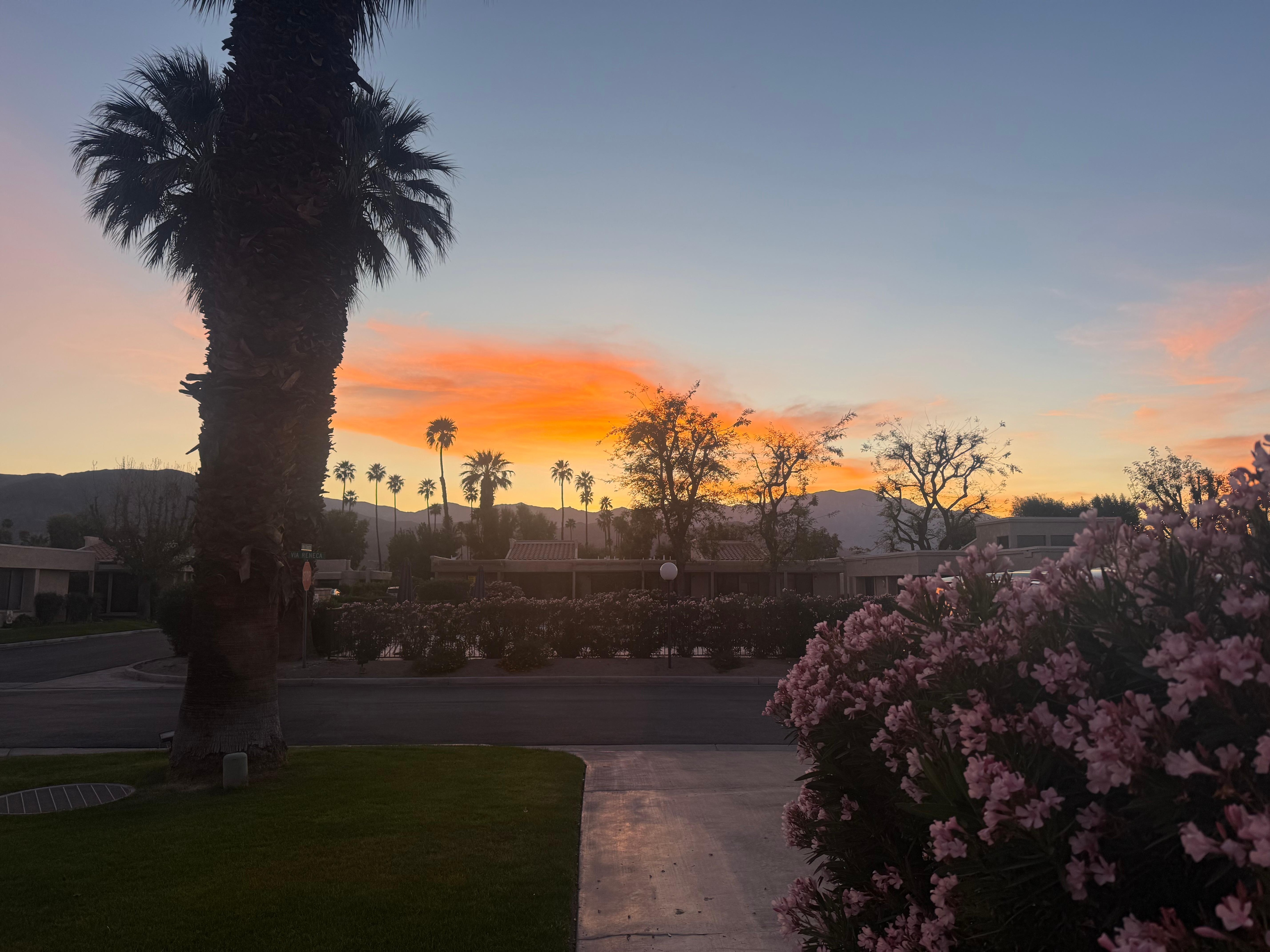 Sunset from front door 