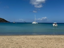 Sea level view at the private beach