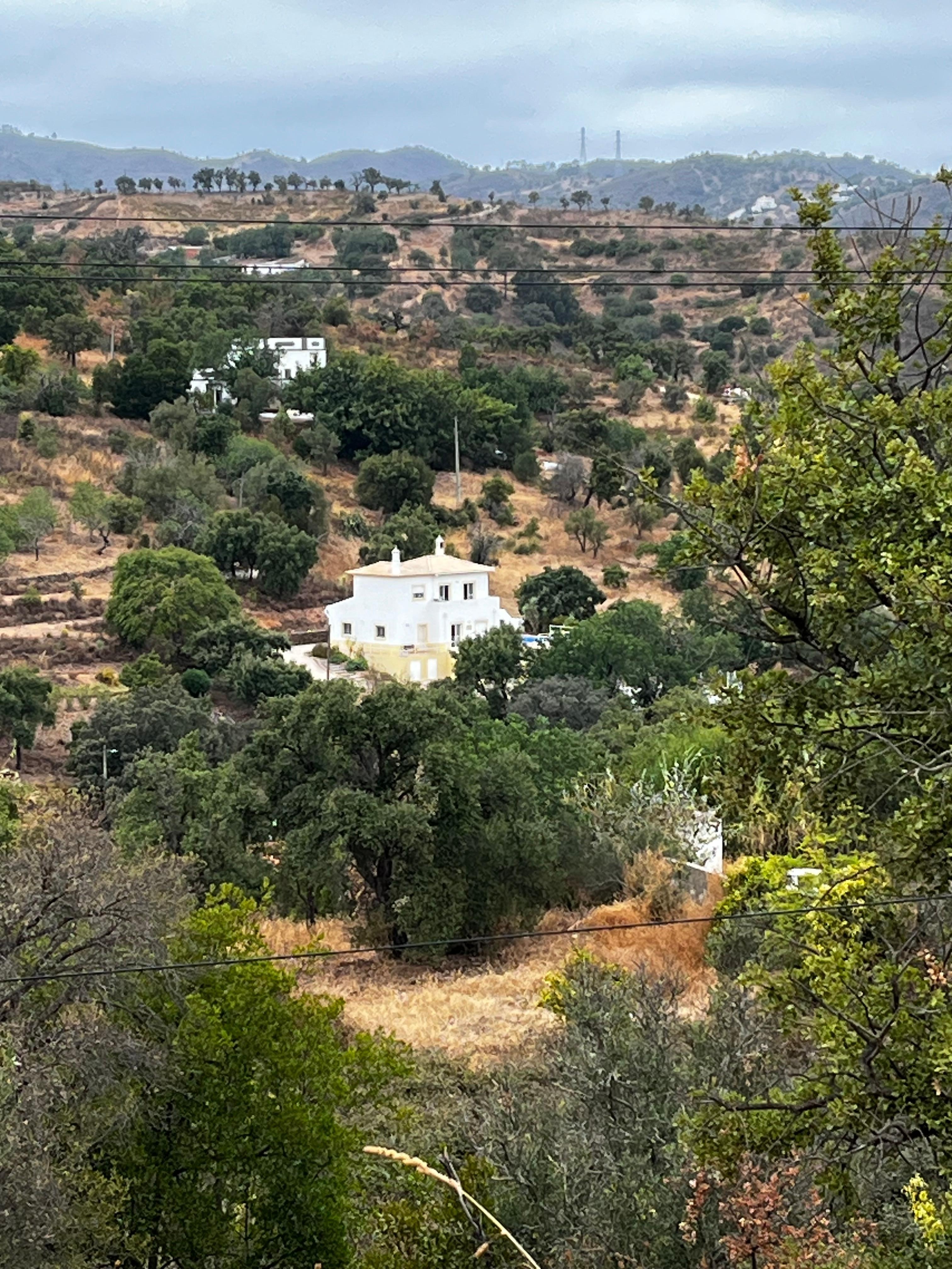 The villa from thee track on the way to it