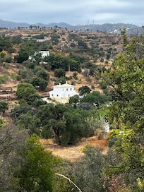 The villa from thee track on the way to it