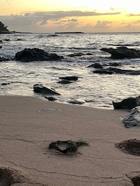 Sunset at walking distance beach