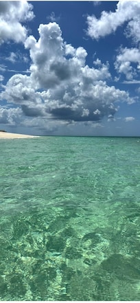 Stunning beach calm water
