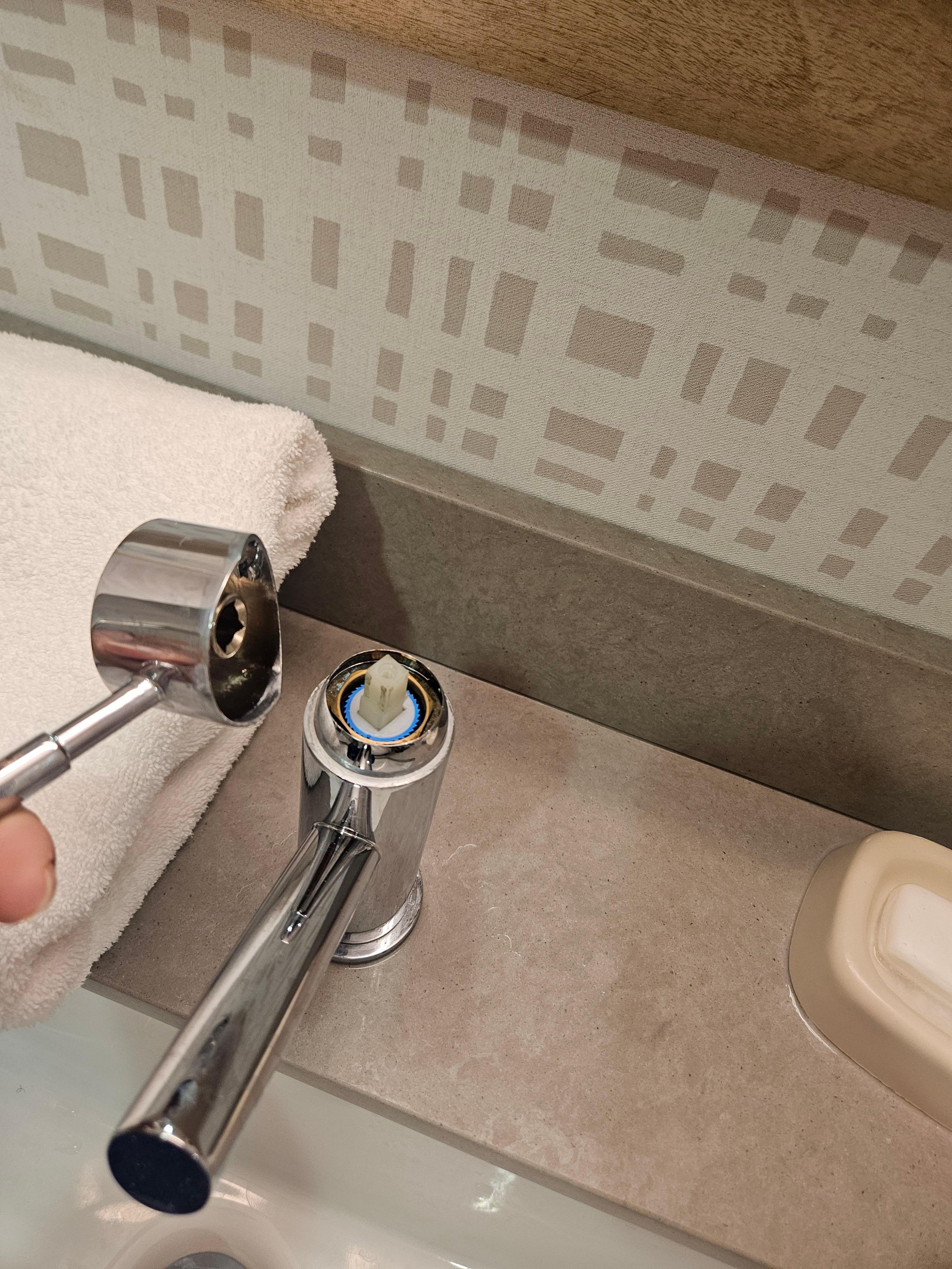 Faucet in bathroom  was broken