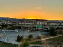 View os the sunset from our room