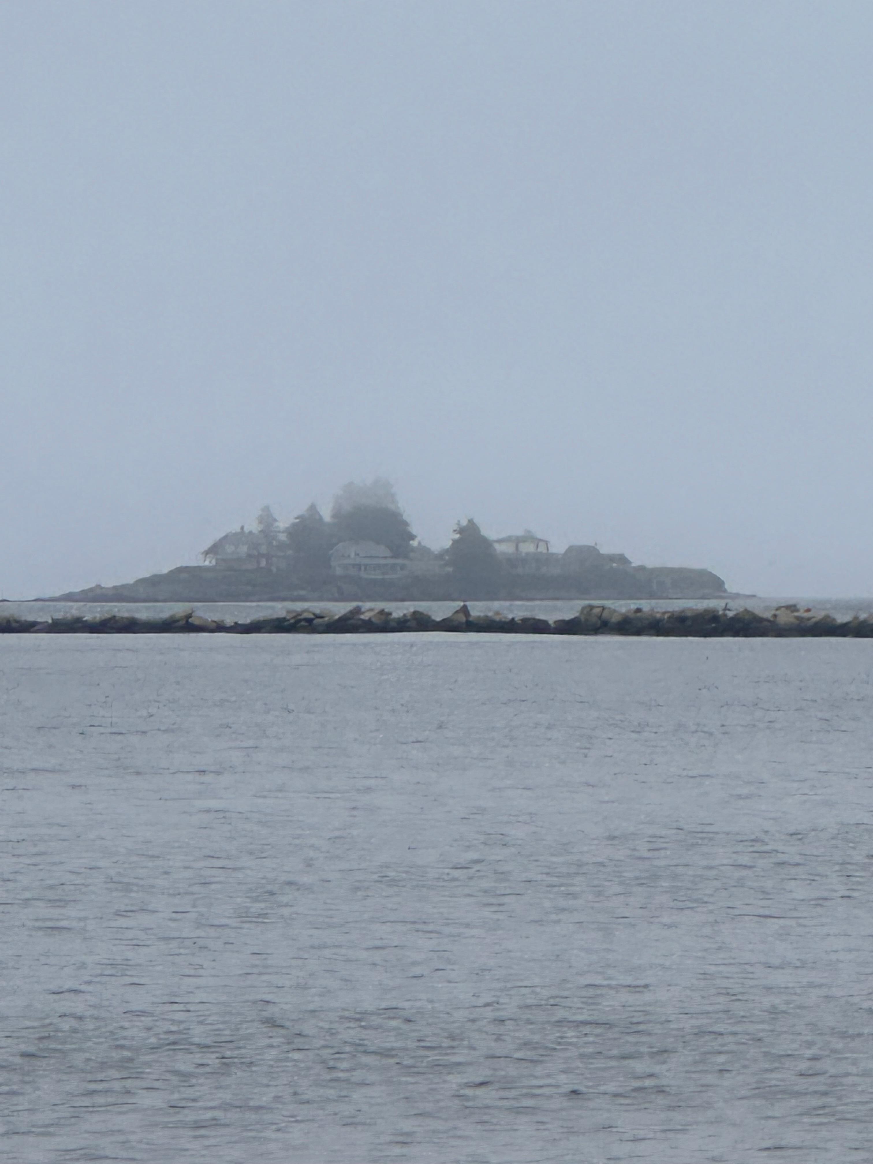 This island stands out best in the fog. It’s so cool to see when it stands out