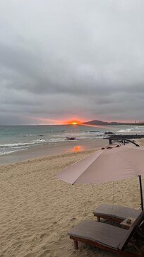 Sunset from the hotel room porch